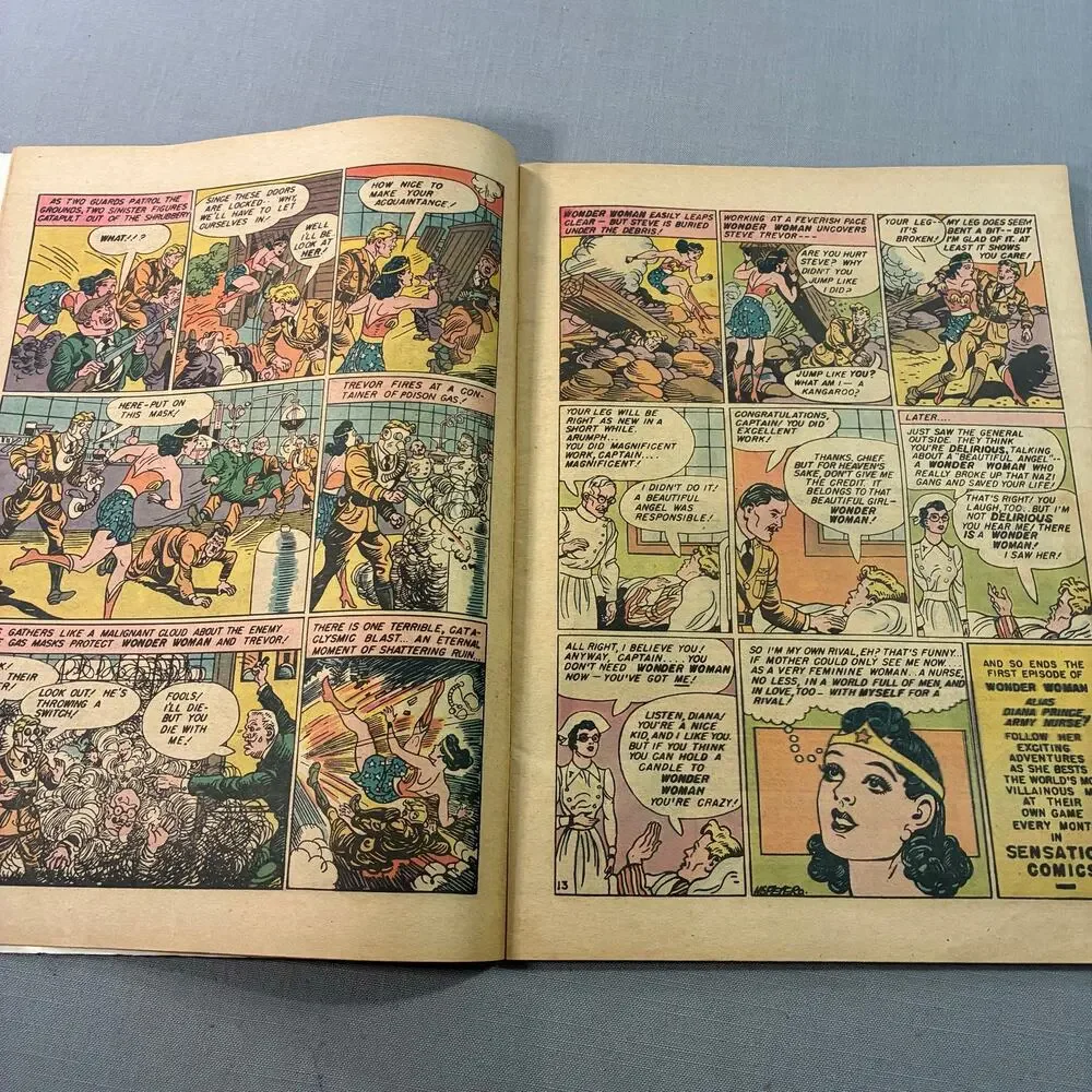 Vintage 1974 DC Famous 1st Edition C-30 Wonder Woman Sensation Comics See Descr